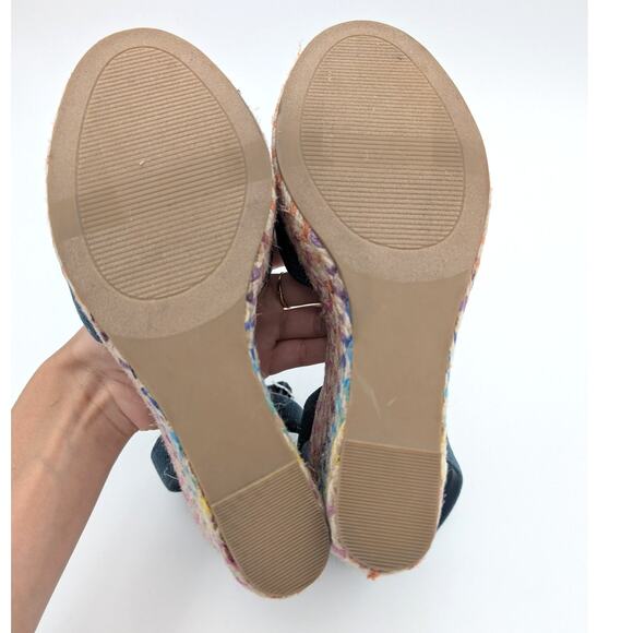 Abound Sukie Espadrille Wedge Sandals Women's Blue Denim Size US8M - Picture 7 of 9